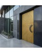 LIM M8 - puerta principal de metal líquido dorado