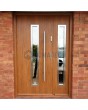 Puerta de entrada de metal «Winchester» con panel lateral
