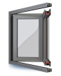 Puertas plegables de aluminio de 4 paneles