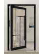 PIVOT MN1: puerta pivotante de aluminio totalmente acristalada con travesaños