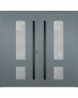 LIM Mors doble - puerta de entrada francesa contemporánea de aluminio