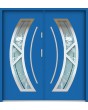 Sta Orion Double: puertas dobles contemporáneas de acero con cristal.