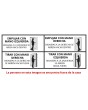 LIM B2 - puerta con bisagras de aluminio recubierta con chapa de acero inoxidable dorado