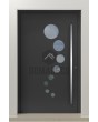 PIVOT 12E - Puerta pivotante de aluminio con ventanas circulares