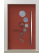 PIVOT 12E - Puerta pivotante de aluminio con ventanas circulares