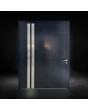 Puerta de entrada pivotante de aluminio antracita para viviendas