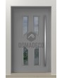 PIVOT CL11 - puerta pivotante tradicional de aluminio acristalada con marco decorativo