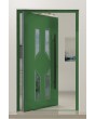 PIVOT CL11 - puerta pivotante tradicional de aluminio acristalada con marco decorativo