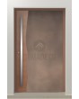 PIVOT M25 - puerta pivotante de aluminio con metal líquido de cobre y bronce envejecido