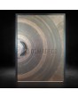 puerta pivotante de aluminio con textura de bronce de metal fresado