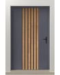 PIVOT RAIL5 - puerta pivotante de aluminio con lamas verticales de perfiles de aluminio