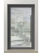 PIVOT Glass S20 - puerta pivotante de aluminio esmerilado con motivo transparente
