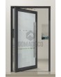 PIVOT Glass S - puerta pivotante de aluminio esmerilado con motivo transparente