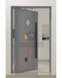 PIVOT Tonel - puerta pivotante con inserción de vidrio templado