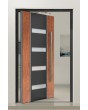 PIVOT V09 - puerta pivotante de seguridad de aluminio con decoración de madera