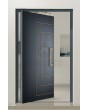 PIVOT V14 - Puerta de entrada con bisagra de aluminio y rayas