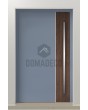 PIVOT V22 - puerta de entrada pivotante de aluminio con decoración de madera