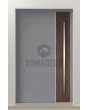 LIM V22 - puerta de entrada de aluminio con piedra natural