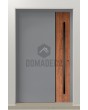 PIVOT V22 - puerta de entrada pivotante de aluminio con decoración de madera