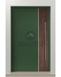 LIM V22 - puerta de entrada de aluminio con piedra natural