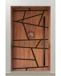 PIVOT W360: moderna puerta pivotante de aluminio con rayas.