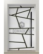 PIVOT W360: moderna puerta pivotante de aluminio con rayas.