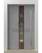 LIM V08 - puerta de entrada de aluminio con piedra natural