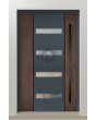 PIVOT V09 - puerta pivotante de seguridad de aluminio con decoración de madera