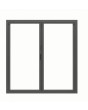 Puertas plegables de aluminio de 2 hojas