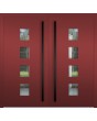 LIM Quatro doble - Puerta de entrada doble de aluminio con cuatro cristales