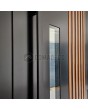 PIVOT RAIL4 - puerta pivotante de aluminio con lamas verticales de perfiles de aluminio