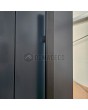 LIM RAIL4 doble - puerta doble de aluminio con lamas verticales y ventana