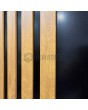 LIM RAIL 5 doble - puerta doble de aluminio con lamas verticales fabricadas con perfiles de aluminio.