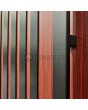 LIM RAIL6 - puerta principal de aluminio con lamas verticales negras de perfiles de aluminio