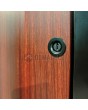 LIM RAIL6 - puerta principal de aluminio con lamas verticales negras de perfiles de aluminio