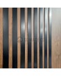 LIM RAIL6 doble - puerta doble frontal de aluminio con lamas verticales negras de perfiles de aluminio