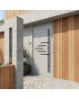 Puerta exterior de aluminio blanco