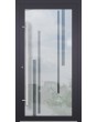 LIM Glass S10 - puerta de entrada de aluminio esmerilado con decoración transparente