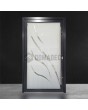 LIM Glass S11 - puerta de entrada de aluminio esmerilado con decoración transparente