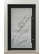 PIVOT Glass S11 - puerta pivotante de aluminio esmerilado con decoración transparente