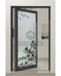 PIVOT Glass S - puerta pivotante de aluminio esmerilado con motivo transparente