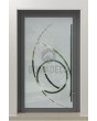 PIVOT Glass S16 - puerta pivotante de aluminio esmerilado con decoración transparente
