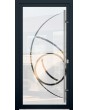 LIM Glass S16 - puerta de entrada de aluminio esmerilado con decoración transparente