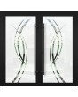 LIM GLASS double S - puerta doble de aluminio esmerilado con motivo transparente