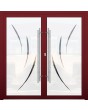LIM GLASS double S - puerta doble de aluminio esmerilado con motivo transparente