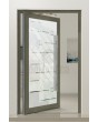 PIVOT Glass S20 - puerta pivotante de aluminio esmerilado con motivo transparente