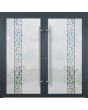 LIM GLASS double S - puerta doble de aluminio esmerilado con motivo transparente