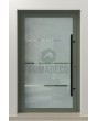 LIM Glass S - puerta principal esmerilada con motivo transparente