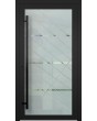 LIM Glass S3 - puerta principal esmerilada con tres franjas transparentes