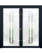 LIM GLASS double S - puerta doble de aluminio esmerilado con motivo transparente